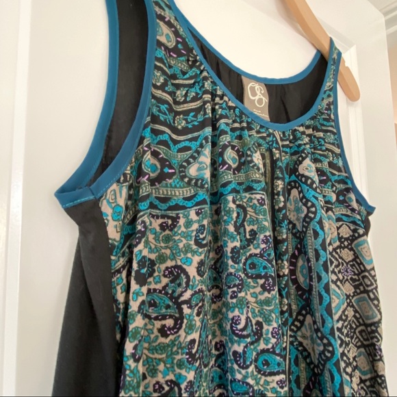 {Anthro} One September 'Azul Palms Cayman' Tank Oversized XS - Picture 10 of 11